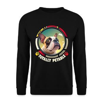 Chiens Français Bulldog Amateurs de chiens - Sweat-shirt Unisexe - noir - Devant - Alina (178cm) & Michal (187cm)