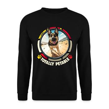 Hunde Deutscher Schäfer Hundeliebhaber - Unisex Pullover - Schwarz - Vorne - Alina (178cm) & Michal (187cm)