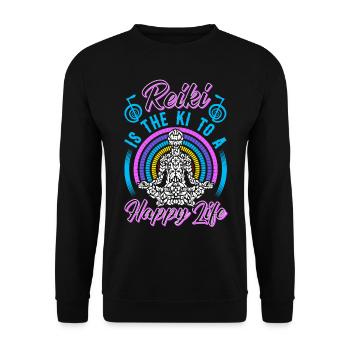 Reiki Praktizierende & Reiki Master - Unisex Pullover - Schwarz - Vorne - Alina (178cm) & Michal (187cm)