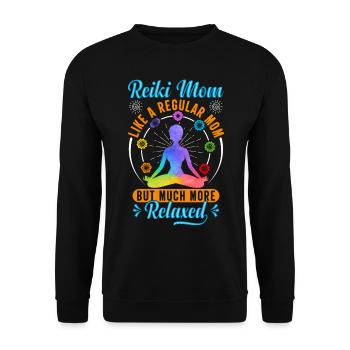 Reiki Praktizierende Reiki Master Reiki Mom - Unisex Pullover - Schwarz - Vorne - Alina (178cm) & Michal (187cm)