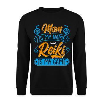 Reiki Praktizierende / Reiki Master / Reiki Mom - Unisex Pullover - Schwarz - Vorne - Alina (178cm) & Michal (187cm)