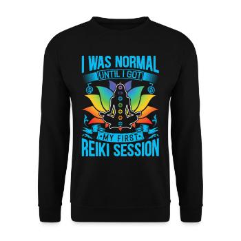 Reiki Praktizierende & Reiki Master - Unisex Pullover - Schwarz - Vorne - Alina (178cm) & Michal (187cm)