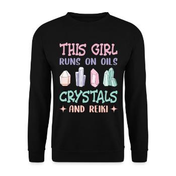 Reiki Praktizierende & Reiki Master - Unisex Pullover - Schwarz - Vorne - Alina (178cm) & Michal (187cm)