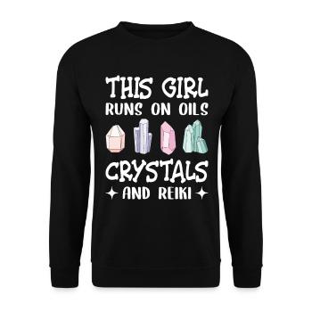 Reiki Praktizierende & Reiki Master - Unisex Pullover - Schwarz - Vorne - Alina (178cm) & Michal (187cm)