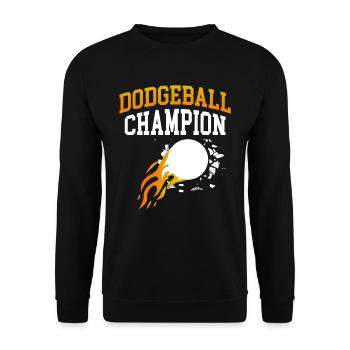 Dodgeball champion Dodgeballer Dodgeball player - Unisex Sweatshirt - black - Front - Alina (178cm) & Michal (187cm)