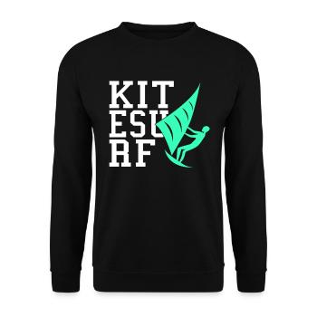 Kite Surfing - Unisex Sweatshirt - black - Front - Alina (178cm) & Michal (187cm)