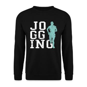 Jog - Unisex Sweatshirt - black - Front - Alina (178cm) & Michal (187cm)