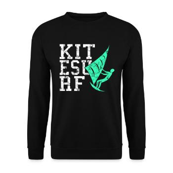 Kite Surfing - Unisex Sweatshirt - black - Front - Alina (178cm) & Michal (187cm)