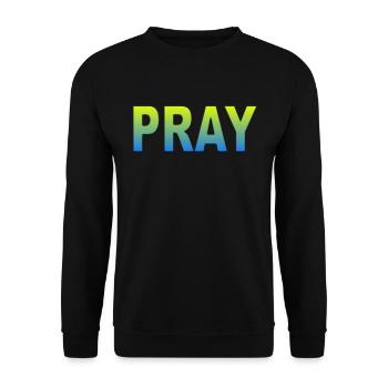 Ukraine pray - Unisex Pullover - Schwarz - Vorne - Alina (178cm) & Michal (187cm)