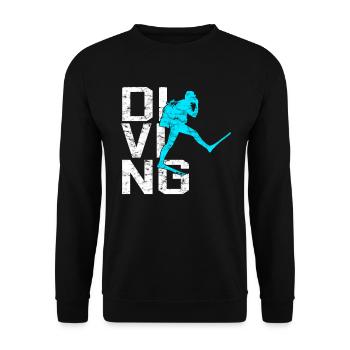 Plonger - Sweat-shirt Unisexe - noir - Devant - Alina (178cm) & Michal (187cm)