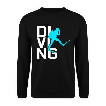 Plonger - Sweat-shirt Unisexe - noir - Devant - Alina (178cm) & Michal (187cm)