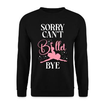 Ballet Dancer Dance Girl Ballerina - Unisex Pullover - Schwarz - Vorne - Alina (178cm) & Michal (187cm)