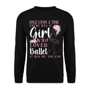 Ballet Dancer Dance Girl Ballerina - Unisex Pullover - Schwarz - Vorne - Alina (178cm) & Michal (187cm)