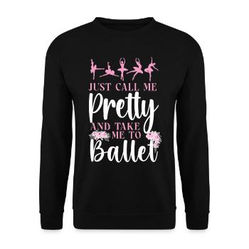 Ballet Danseuse Danse Ballerine - Sweat-shirt Unisexe - noir - Devant - Alina (178cm) & Michal (187cm)