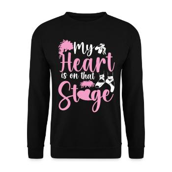Ballet Dancer Dance Girl Ballerina - Unisex Pullover - Schwarz - Vorne - Alina (178cm) & Michal (187cm)