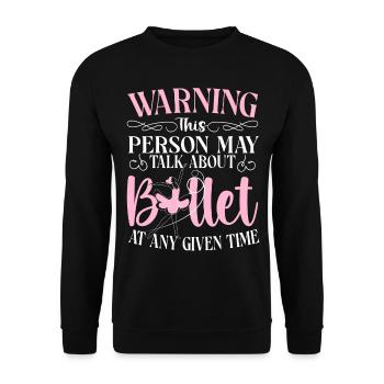 Ballet Danseuse Danse Ballerine - Sweat-shirt Unisexe - noir - Devant - Alina (178cm) & Michal (187cm)