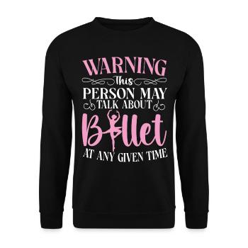 Ballet Danseuse Danse Ballerine - Sweat-shirt Unisexe - noir - Devant - Alina (178cm) & Michal (187cm)