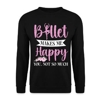 Ballet Danseuse Danse Ballerine - Sweat-shirt Unisexe - noir - Devant - Alina (178cm) & Michal (187cm)