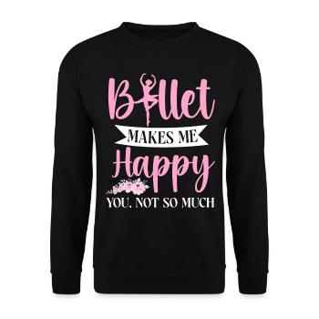 Ballet Dancer Dance Girl Ballerina - Unisex Pullover - Schwarz - Vorne - Alina (178cm) & Michal (187cm)