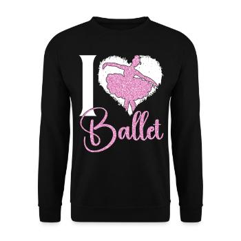 Ballet Dancer Dance Girl Ballerina - Unisex Pullover - Schwarz - Vorne - Alina (178cm) & Michal (187cm)