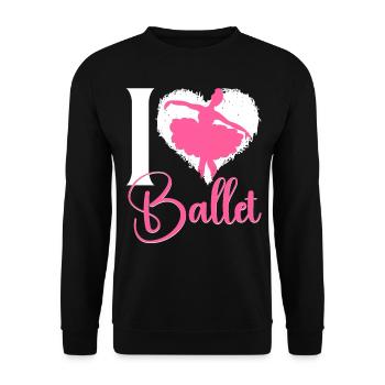 Ballet Dancer Dance Girl Ballerina - Unisex Pullover - Schwarz - Vorne - Alina (178cm) & Michal (187cm)