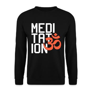 Méditation - Sweat-shirt Unisexe - noir - Devant - Alina (178cm) & Michal (187cm)
