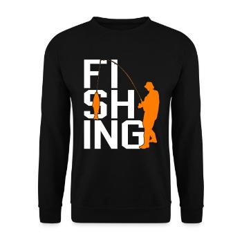 Angling - Unisex Sweatshirt - black - Front - Alina (178cm) & Michal (187cm)