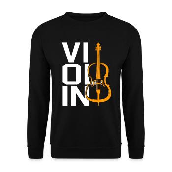 Violine - Unisex Pullover - Schwarz - Vorne - Alina (178cm) & Michal (187cm)