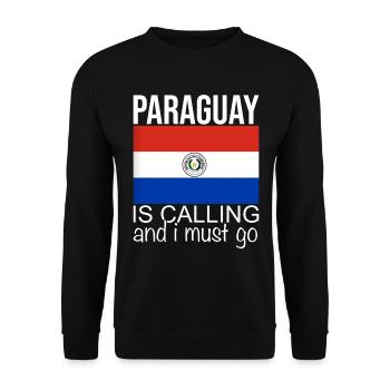 Citation du Paraguay - Sweat-shirt Unisexe - noir - Devant - Alina (178cm) & Michal (187cm)