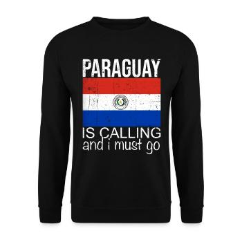 Paraguay Spruch - Unisex Pullover - Schwarz - Vorne - Alina (178cm) & Michal (187cm)