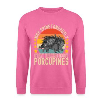 Porc-épic mignon - Sweat-shirt Unisexe - rose - Devant