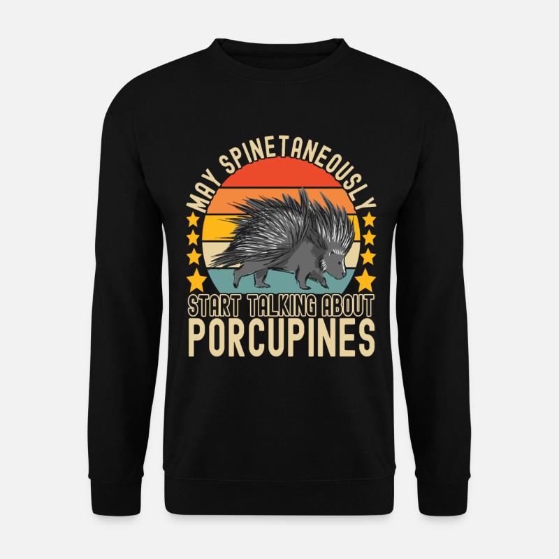 Süßes Stachelschwein - Unisex Pullover - Schwarz