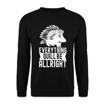 Porc-épic mignon - Sweat-shirt Unisexe - noir - Devant - Alina (178cm) & Michal (187cm)