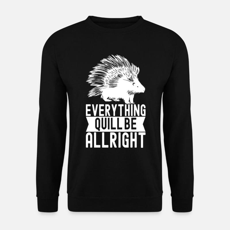 Süßes Stachelschwein - Unisex Pullover - Schwarz