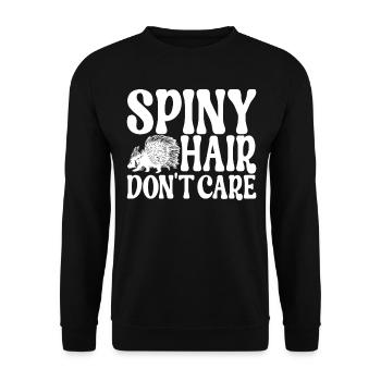 Porc-épic mignon - Sweat-shirt Unisexe - noir - Devant - Alina (178cm) & Michal (187cm)