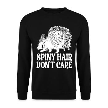 Porc-épic mignon - Sweat-shirt Unisexe - noir - Devant - Alina (178cm) & Michal (187cm)