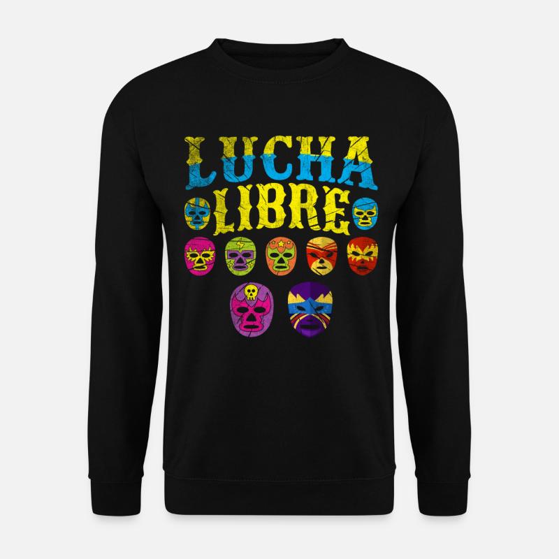 Luchador Masks Lucha Libre - Unisex Pullover - Schwarz