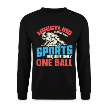 Drôle de dicton de lutte pour les lutteurs professionnels - Sweat-shirt Unisexe - noir - Devant - Alina (178cm) & Michal (187cm)