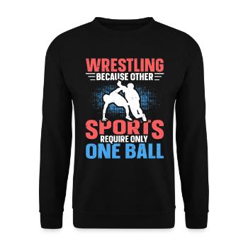 Drôle de dicton de lutte pour les lutteurs professionnels - Sweat-shirt Unisexe - noir - Devant - Alina (178cm) & Michal (187cm)
