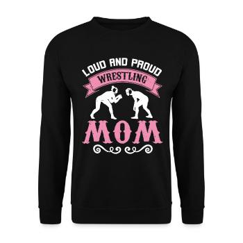 Lutteuse Mama Loud & Proud Wrestling Mom - Sweat-shirt Unisexe - noir - Devant - Alina (178cm) & Michal (187cm)