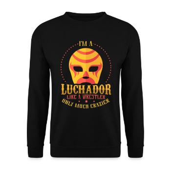 Je suis un Luchador comme un lutteur fou Lucha Libre - Sweat-shirt Unisexe - noir - Devant - Alina (178cm) & Michal (187cm)