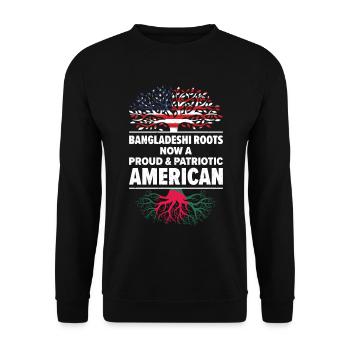 Born Bangladeshi Bangladesh American USA - Unisex Sweatshirt - black - Front - Alina (178cm) & Michal (187cm)