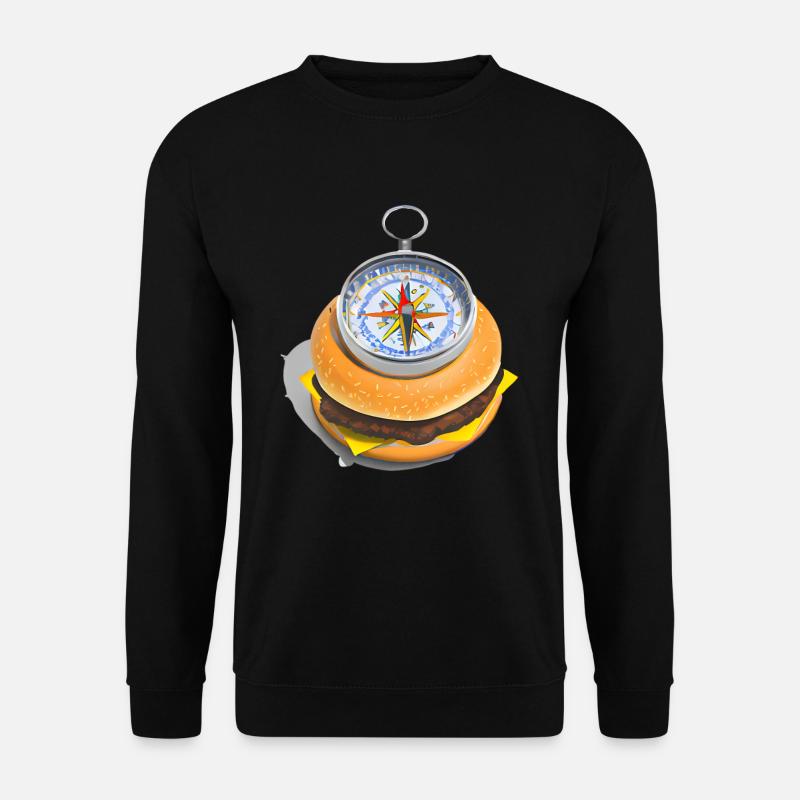 Cheeseburger Compass - Unisex Sweatshirt - black