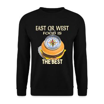 Est ou Ouest - La nourriture est la meilleure - Sweat-shirt Unisexe - noir - Devant - Alina (178cm) & Michal (187cm)
