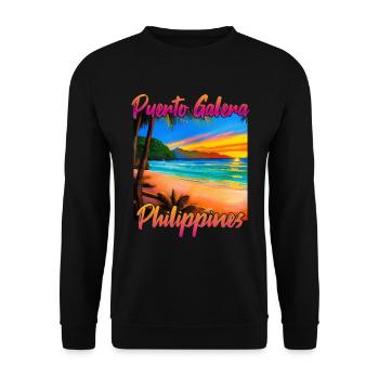 Coucher de soleil à Puerto Galera - Sweat-shirt Unisexe - noir - Devant - Alina (178cm) & Michal (187cm)