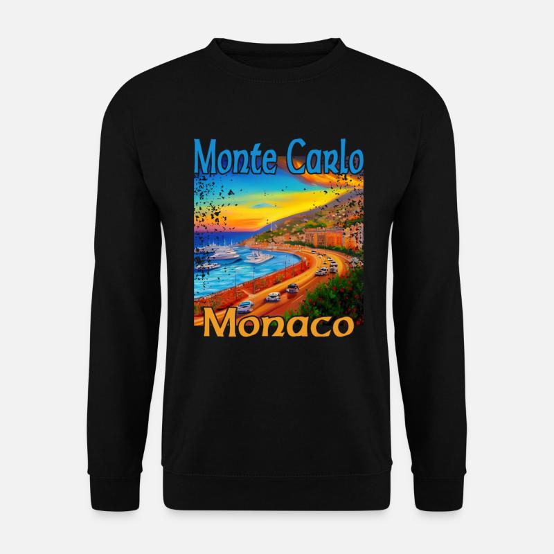 Monte Carlo Sunset à Monaco - Sweat-shirt Unisexe - noir