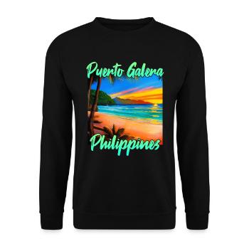 Coucher de soleil à Puerto Galera - Sweat-shirt Unisexe - noir - Devant - Alina (178cm) & Michal (187cm)