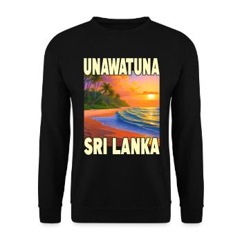 Unawatuna Sunset - Sri Lanka - Sweat-shirt Unisexe - noir - Devant - Alina (178cm) & Michal (187cm)