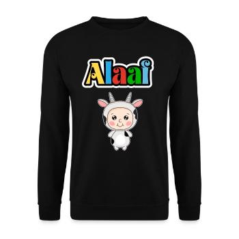 Cute carnival animal, Kölle Alaaf, party cow - Unisex Sweatshirt - black - Front - Alina (178cm) & Michal (187cm)