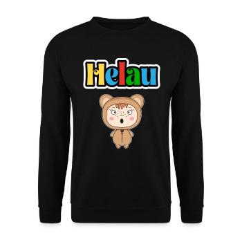 Süßes Karneval Tier, Meenz Helau, party - Unisex Pullover - Schwarz - Vorne - Alina (178cm) & Michal (187cm)